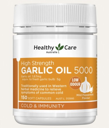 Healthy Care high strength Garlic Oil 5000 hvitløkskapsler