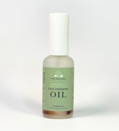 Coconut Rose Essentials Face and Body Oil, Rose Thip Garden